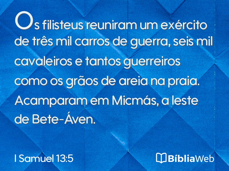 I Samuel 13:5 em imagem para compartilhar