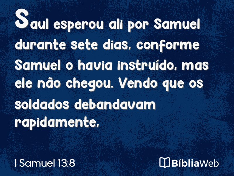 I Samuel 13:8 em imagem para compartilhar