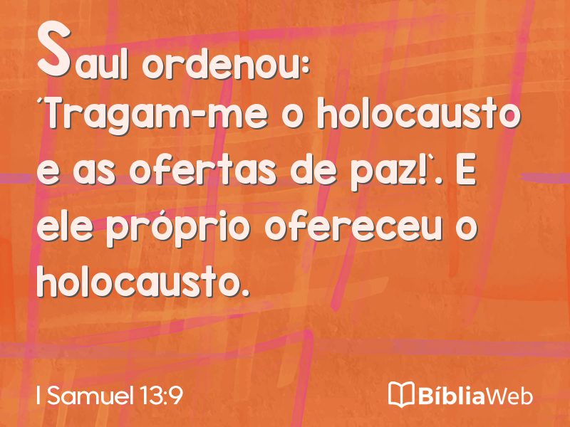 I Samuel 13:9 em imagem para compartilhar