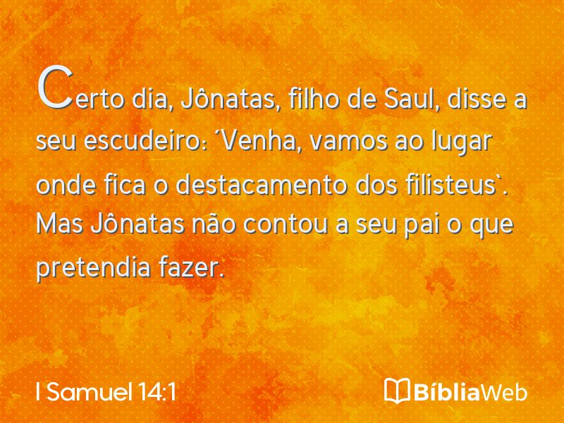 I Samuel 14:1 em imagem para compartilhar