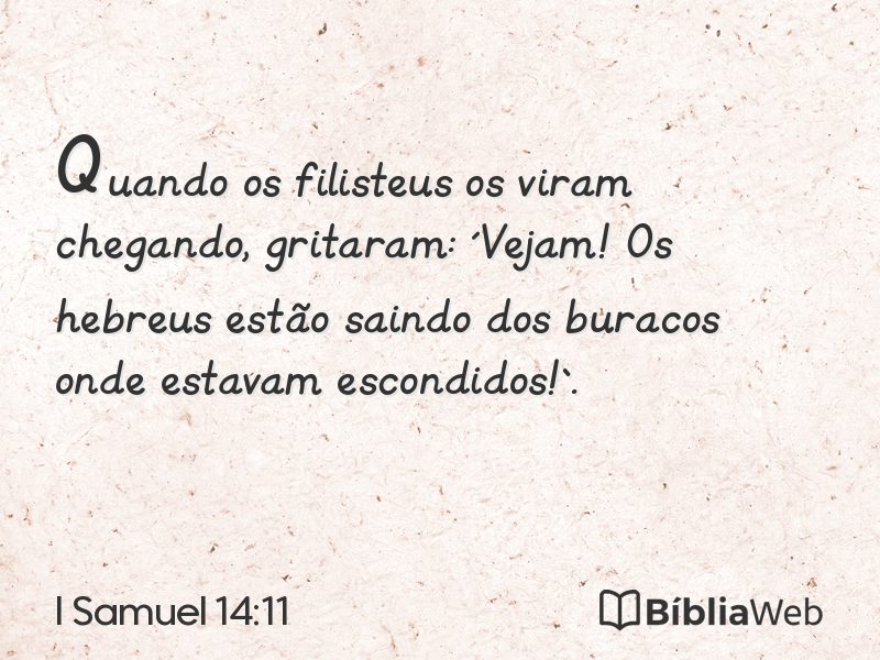 I Samuel 14:11 em imagem para compartilhar