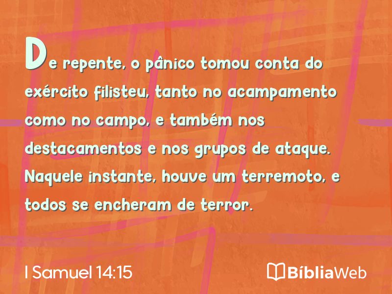 I Samuel 14:15 em imagem para compartilhar
