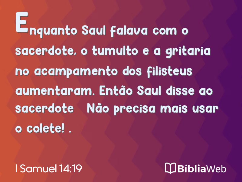 I Samuel 14:19 em imagem para compartilhar