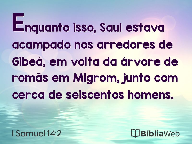 I Samuel 14:2 em imagem para compartilhar