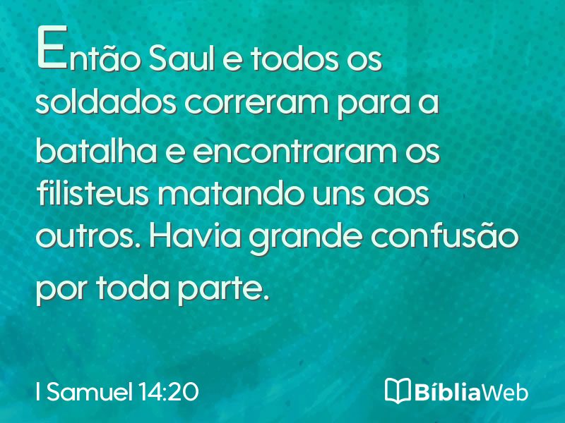 I Samuel 14:20 em imagem para compartilhar