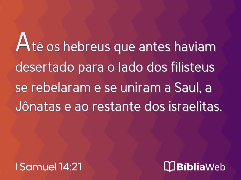 I Samuel 14:21 em imagem para compartilhar