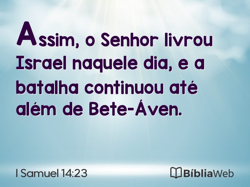 I Samuel 14:23 em imagem para compartilhar