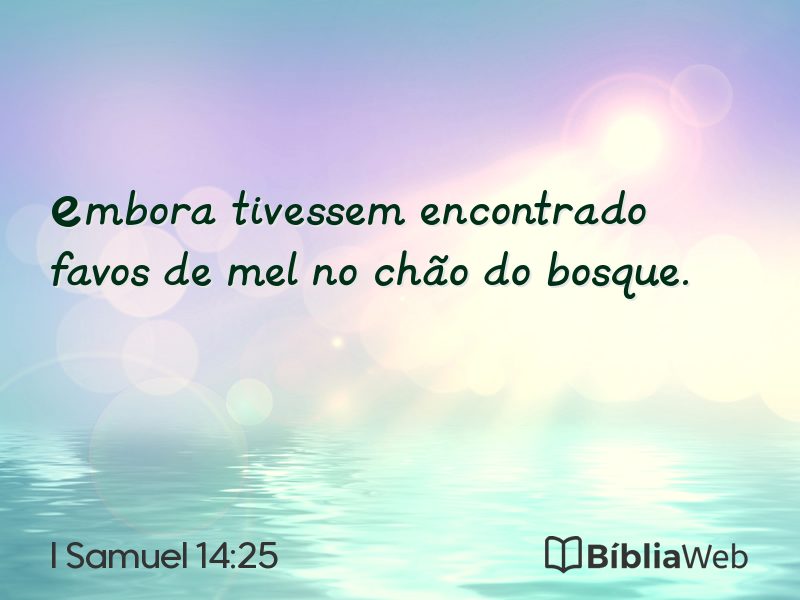 I Samuel 14:25 em imagem para compartilhar