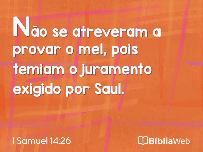 I Samuel 14:26 em imagem para compartilhar