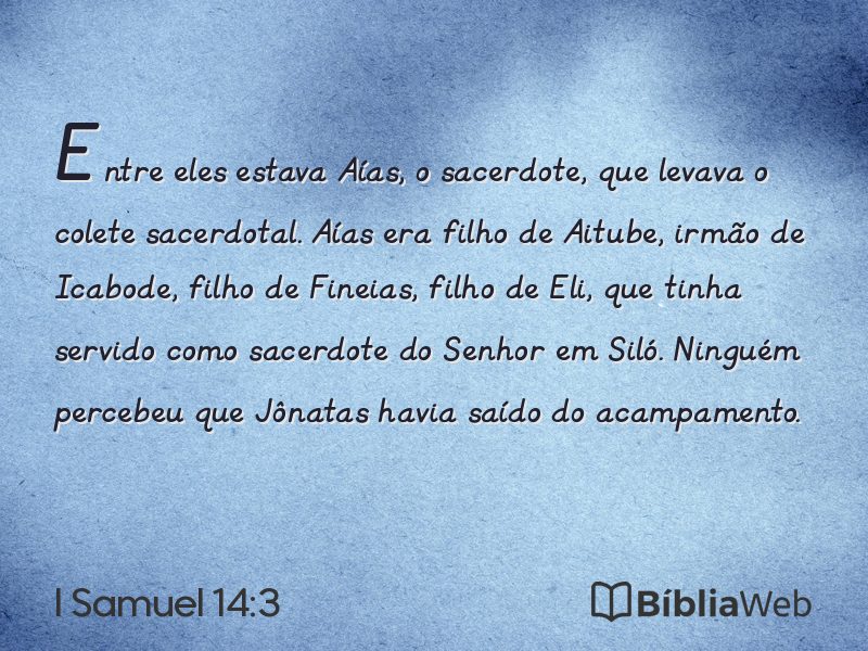 I Samuel 14:3 em imagem para compartilhar