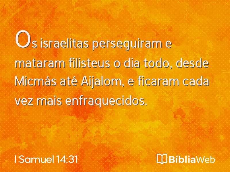 I Samuel 14:31 em imagem para compartilhar