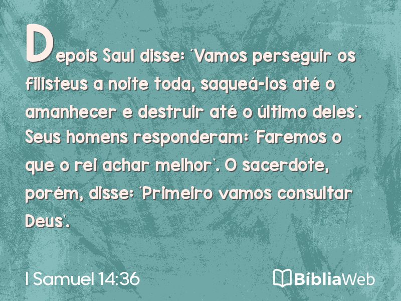 I Samuel 14:36 em imagem para compartilhar