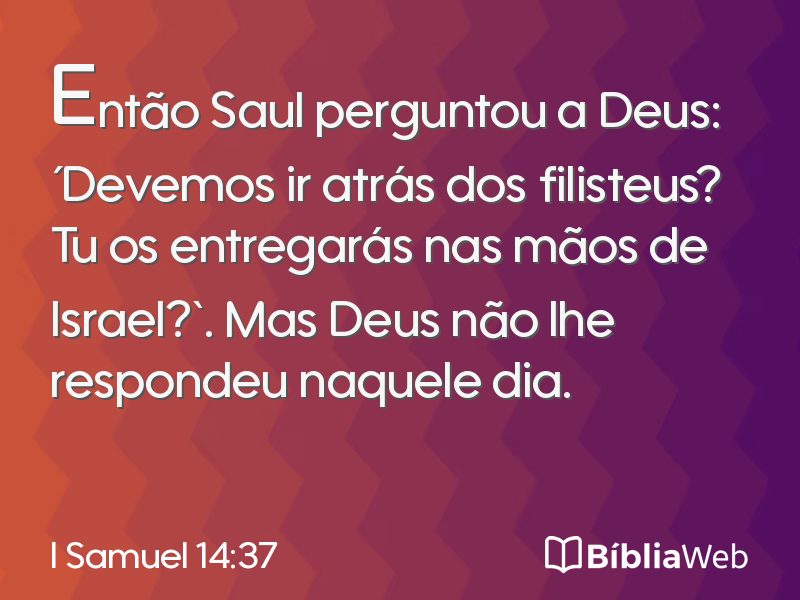 I Samuel 14:37 em imagem para compartilhar