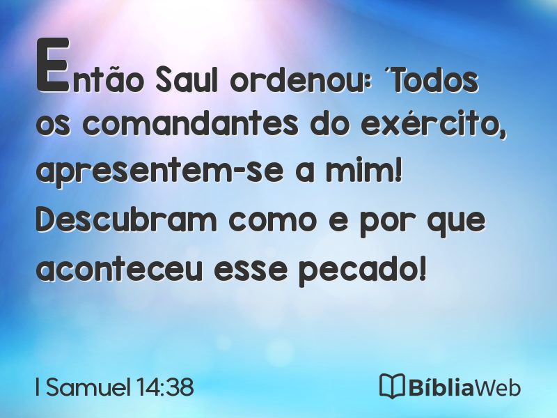 I Samuel 14:38 em imagem para compartilhar
