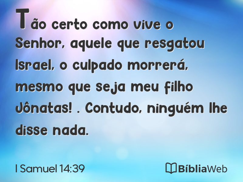 I Samuel 14:39 em imagem para compartilhar