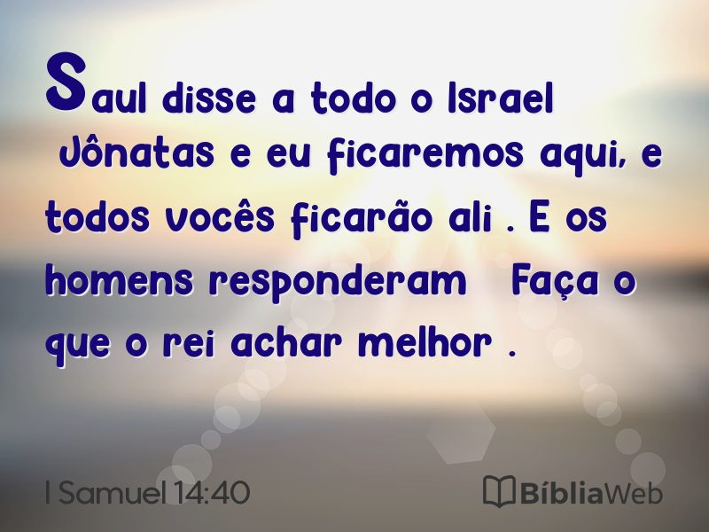 I Samuel 14:40 em imagem para compartilhar
