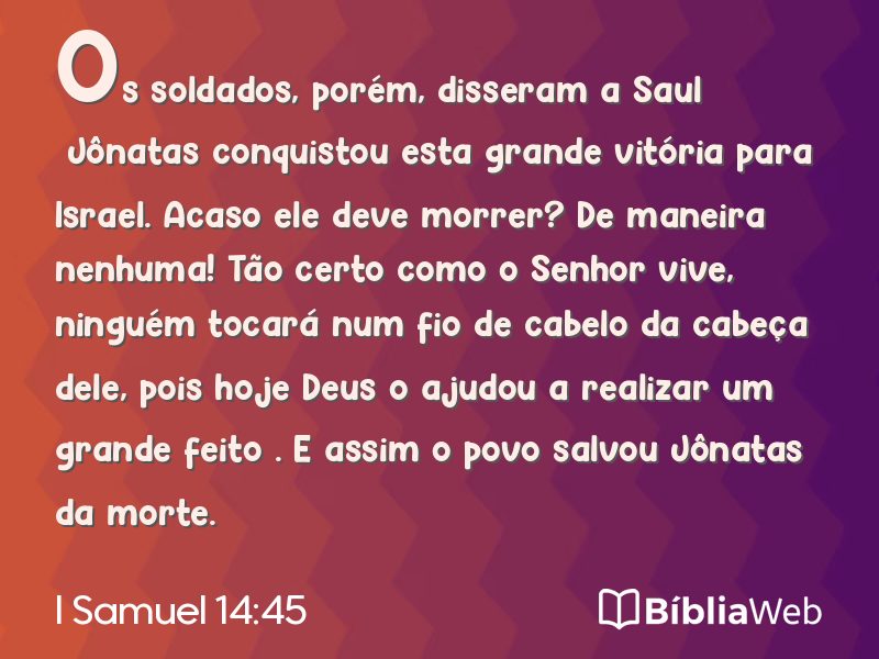 I Samuel 14:45 em imagem para compartilhar