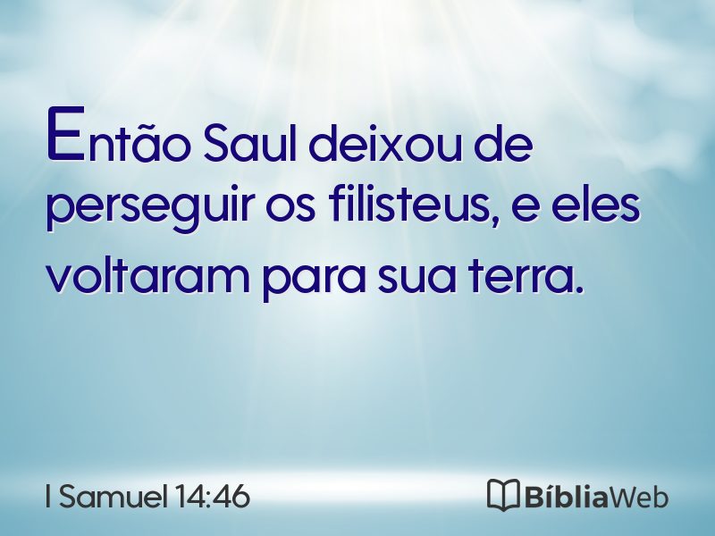 I Samuel 14:46 em imagem para compartilhar