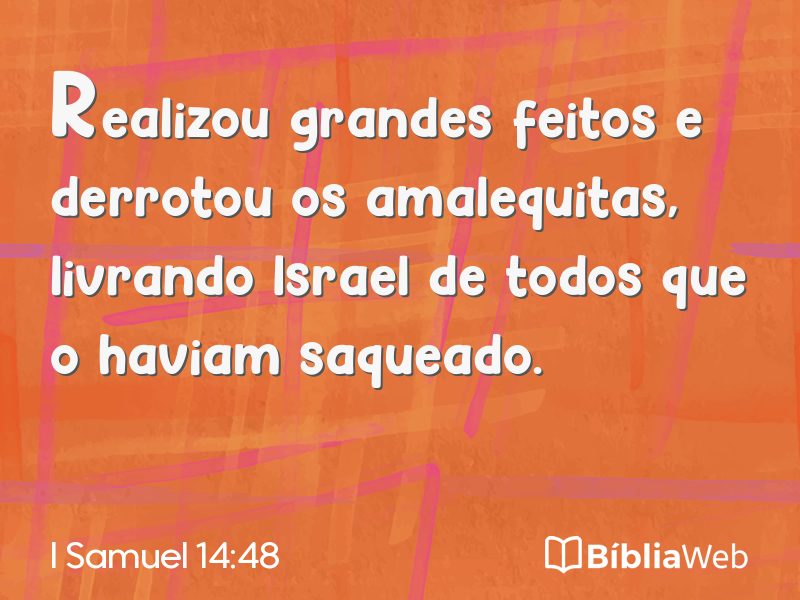 I Samuel 14:48 em imagem para compartilhar