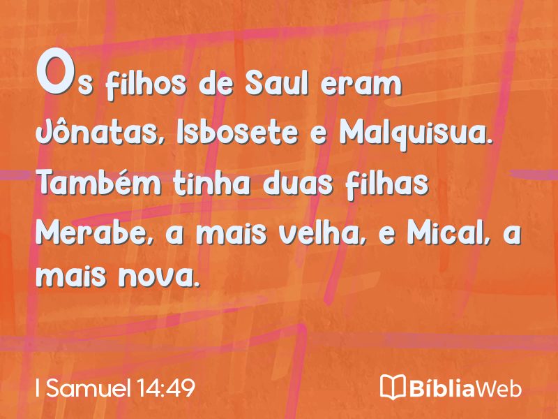 I Samuel 14:49 em imagem para compartilhar