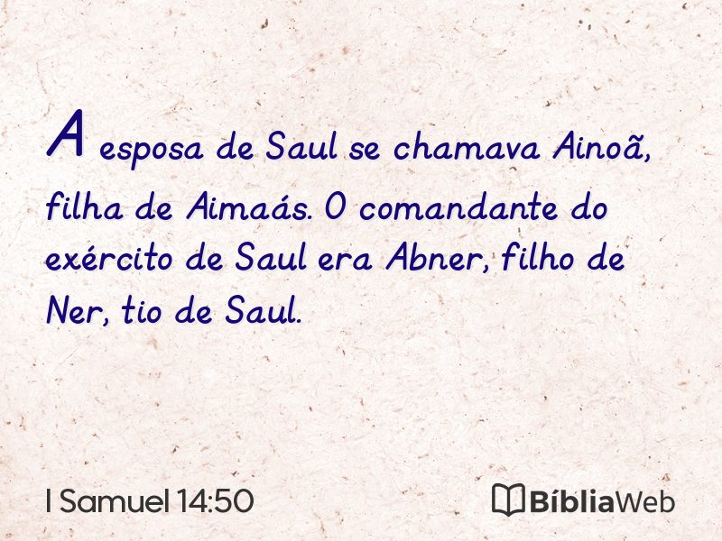 I Samuel 14:50 em imagem para compartilhar