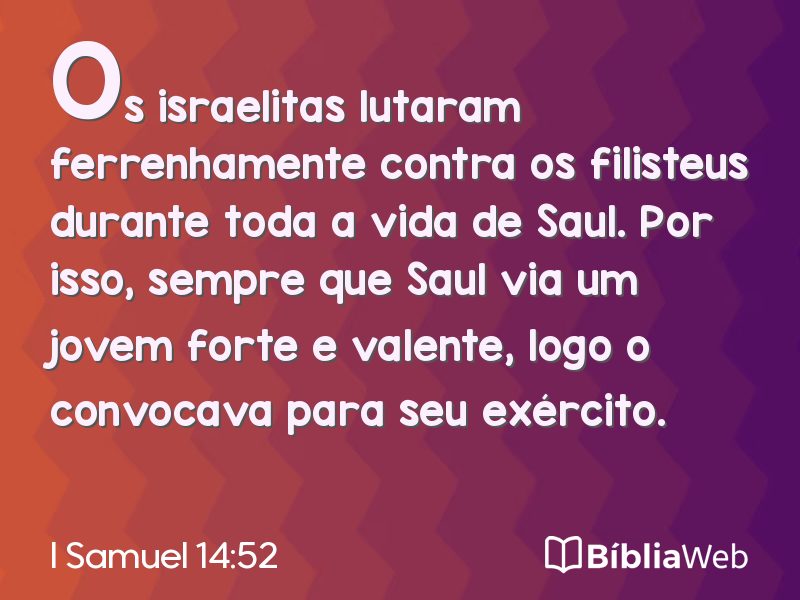 I Samuel 14:52 em imagem para compartilhar