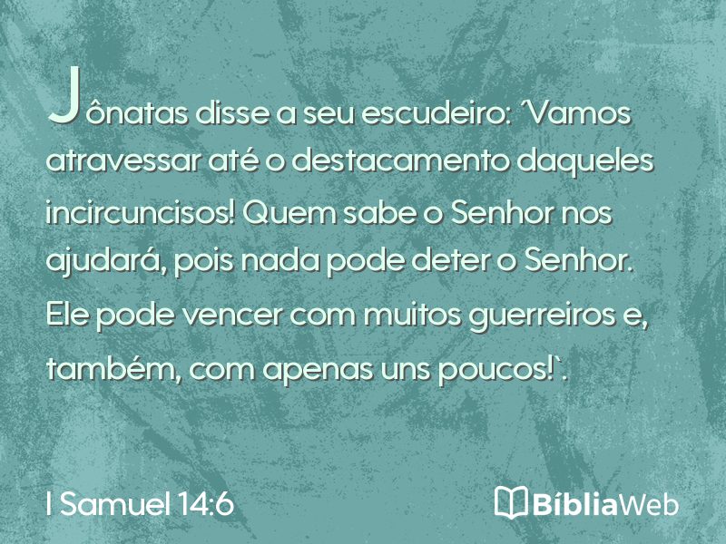 I Samuel 14:6 em imagem para compartilhar