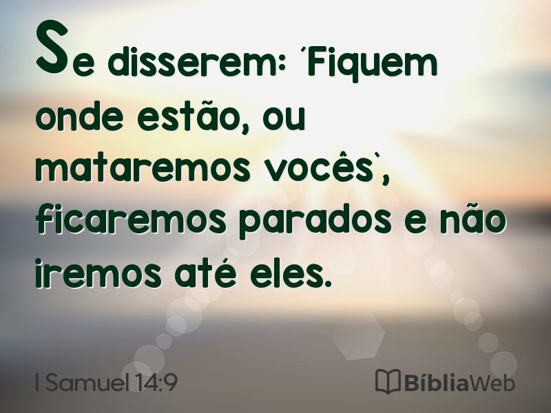 I Samuel 14:9 em imagem para compartilhar
