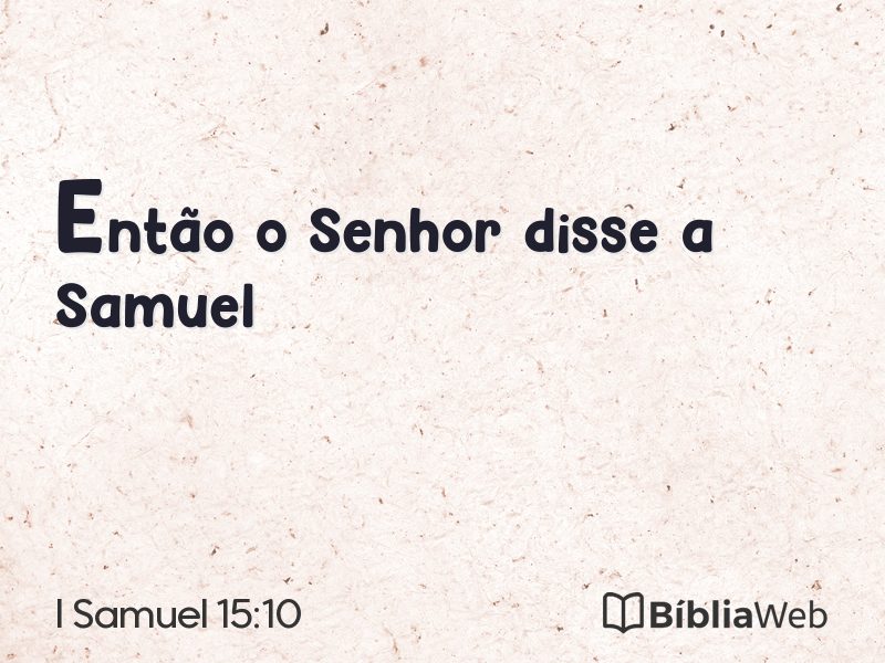 I Samuel 15:10 em imagem para compartilhar