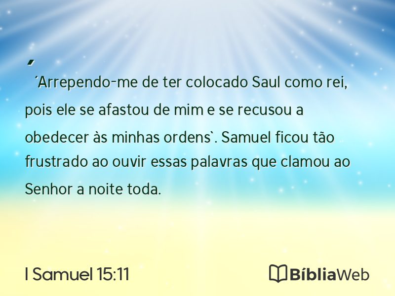 I Samuel 15:11 em imagem para compartilhar