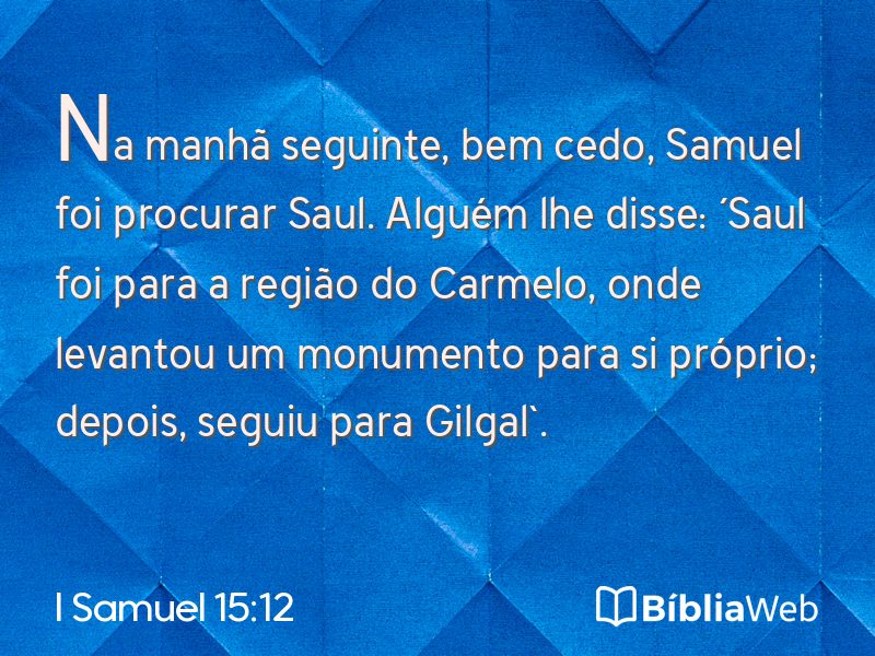 I Samuel 15:12 em imagem para compartilhar