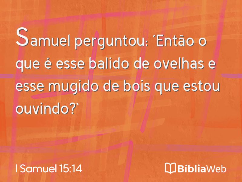 I Samuel 15:14 em imagem para compartilhar