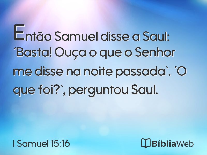 I Samuel 15:16 em imagem para compartilhar