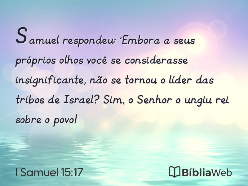 I Samuel 15:17 em imagem para compartilhar