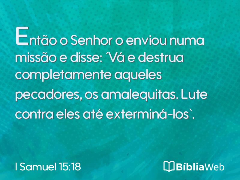 I Samuel 15:18 em imagem para compartilhar