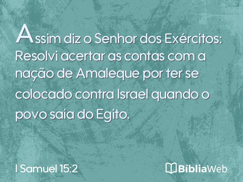 I Samuel 15:2 em imagem para compartilhar