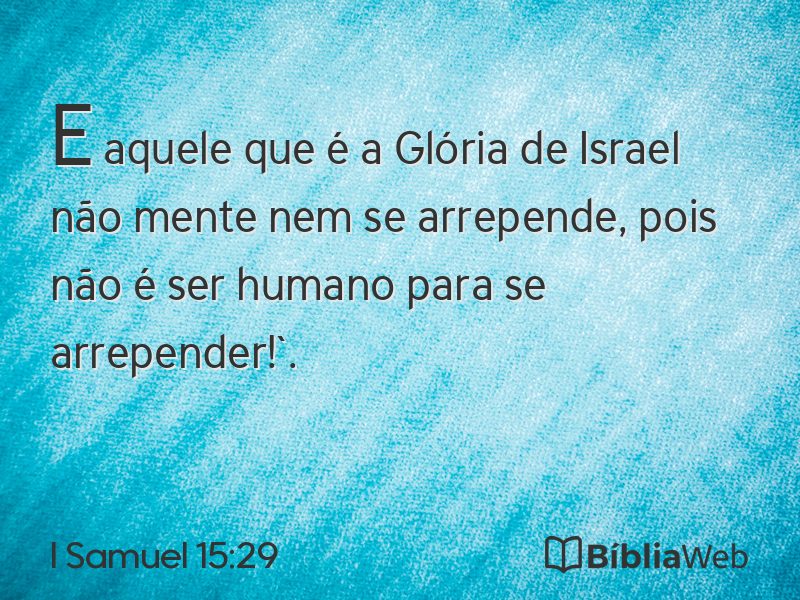 I Samuel 15:29 em imagem para compartilhar