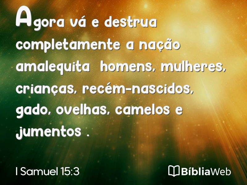 I Samuel 15:3 em imagem para compartilhar