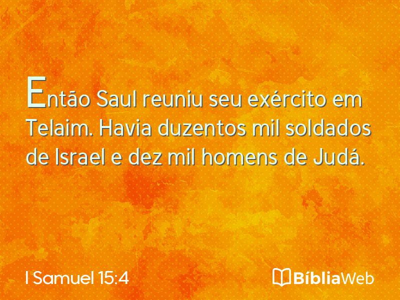 I Samuel 15:4 em imagem para compartilhar