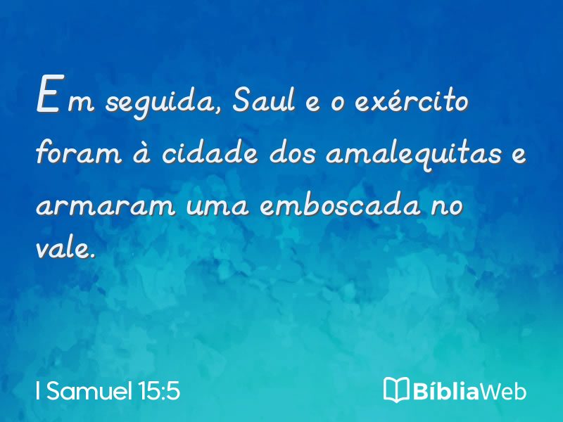 I Samuel 15:5 em imagem para compartilhar