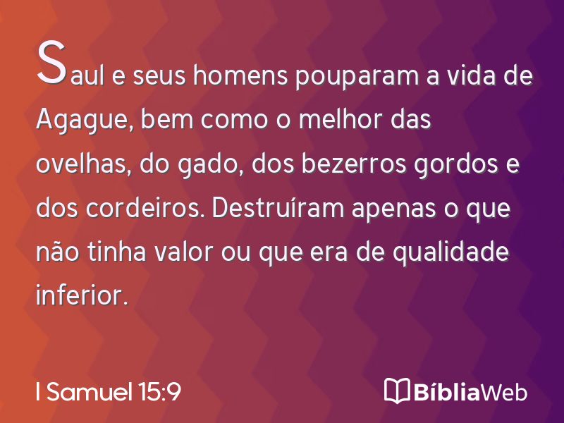 I Samuel 15:9 em imagem para compartilhar
