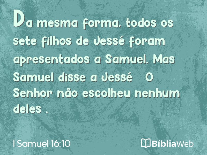 I Samuel 16:10 em imagem para compartilhar