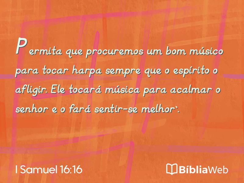 I Samuel 16:16 em imagem para compartilhar