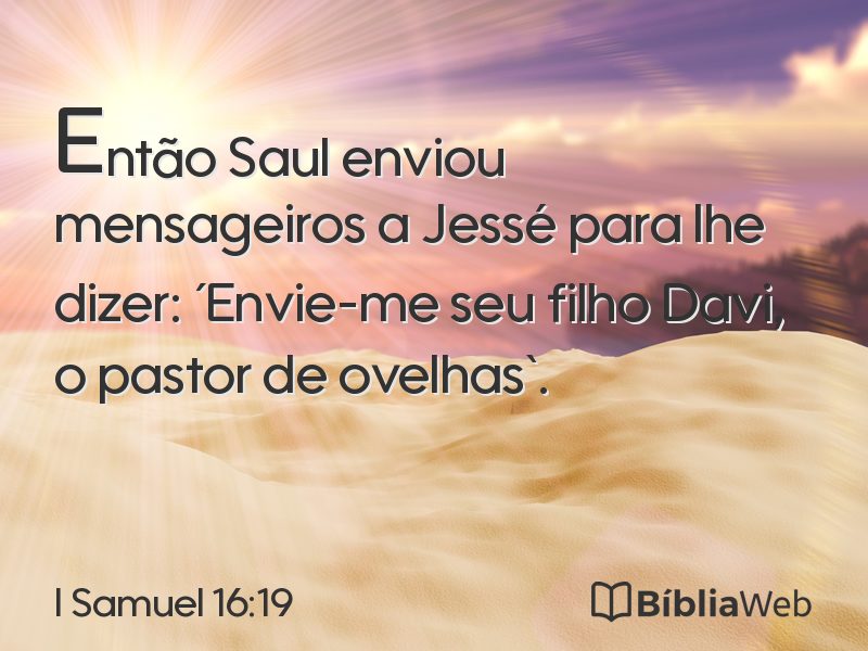 I Samuel 16:19 em imagem para compartilhar