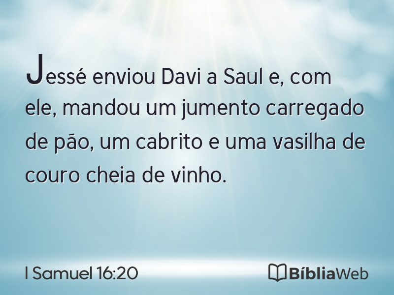 I Samuel 16:20 em imagem para compartilhar