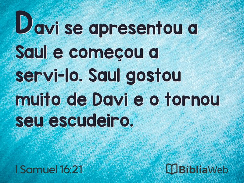 I Samuel 16:21 em imagem para compartilhar
