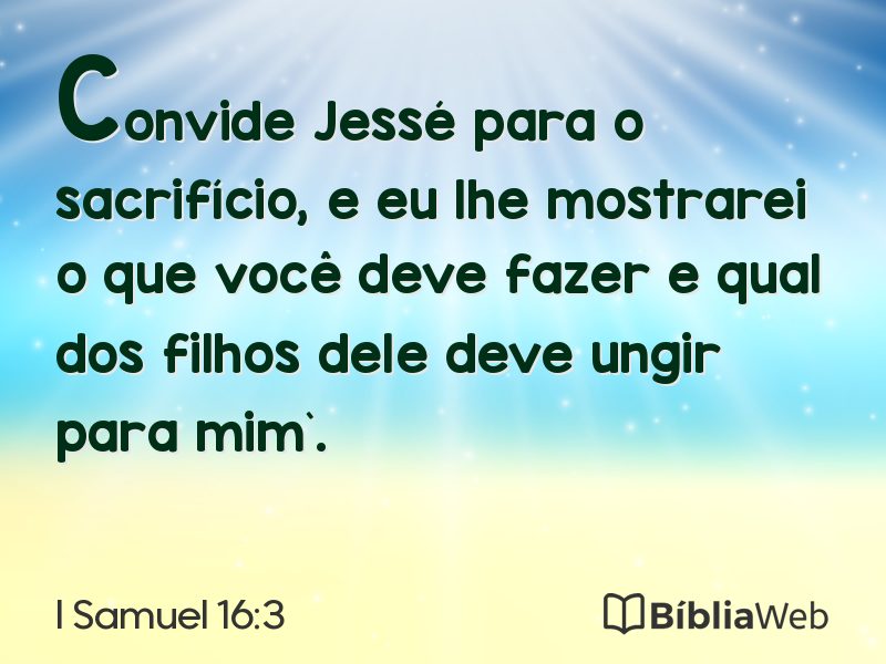 I Samuel 16:3 em imagem para compartilhar