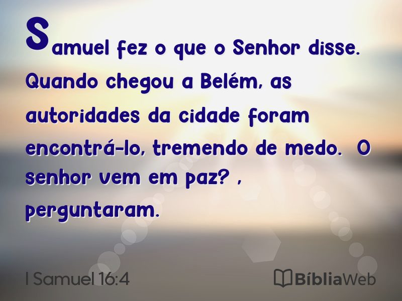 I Samuel 16:4 em imagem para compartilhar