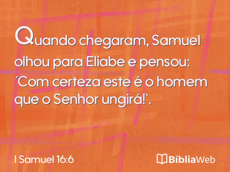 I Samuel 16:6 em imagem para compartilhar