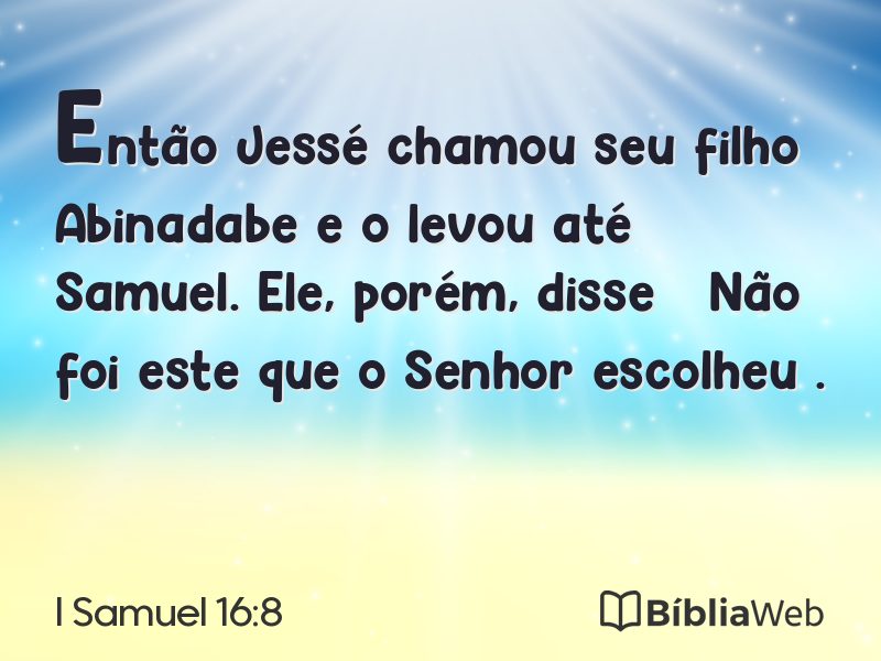 I Samuel 16:8 em imagem para compartilhar